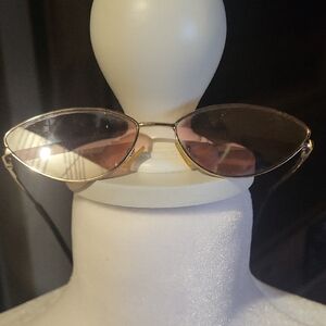 Gold and Pink Cat-Eye Sunglasses